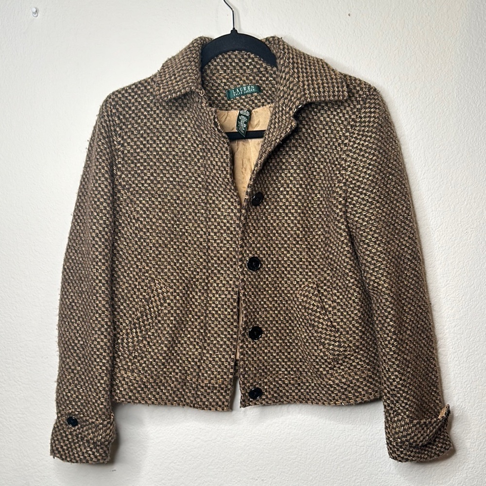 Lauren Ralph Lauren Brown Tweed Jacket